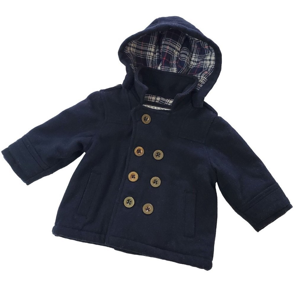 Mothercare Navy 6 Button Petty Coat with Pockets Infant Size 6/9 Months